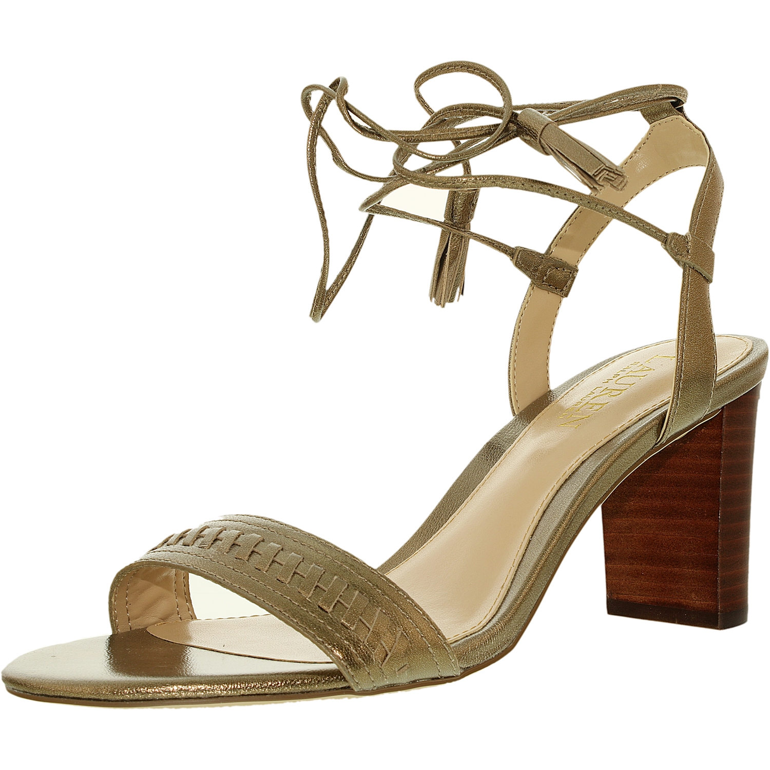 ralph lauren gold heels