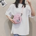 thumbnail image 4 of Moda mujer lienzo patchwork bandolera casual mini bolsos (rosa), 4 of 5