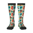 thumbnail image 1 of Fotbe Colorful Hawaii Palms Calcetas Divertidas Estampadas para Hombre y Mujer, Calcetas de Algodón hasta la Rodilla para Caminar, Correr, Enfermería y Embarazo, 1 of 6