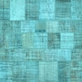 thumbnail image 1 of Ahgly Company Indoor Square Patchwork Light Blue Transitional Area Rugs, 5' Square, 1 of 4
