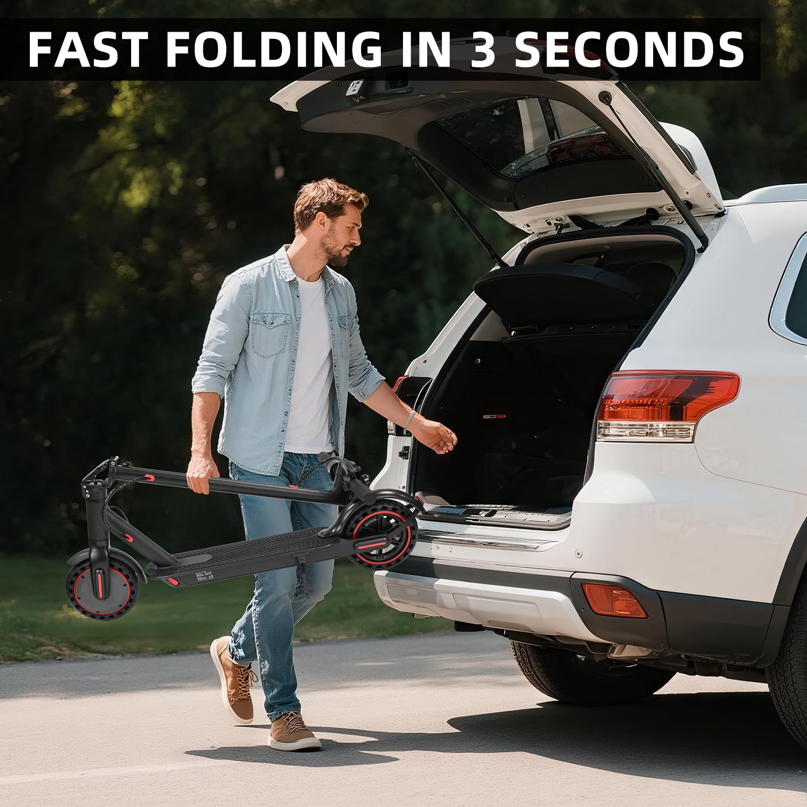 350W 8.5" Electric Scooter for Adult,Class A 10.4Ah Lithium Battery, Motor Up to 18.6 mph & 20 miles long range