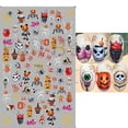 thumbnail image 5 of Cute Cartoon Skull Nail Stickers Scary Halloween Decoration Ghost Bat Evil Pumpkin Sliders For Manicure Blood Nail Decals GLF886 F800, 5 of 5