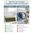 thumbnail image 6 of Casa Platino Bath Sheet 2 Pack - Large Bath Towels, Soft Bath Sheets, Quick Dry & Oversized, 36"x72", Great for Relaxing After a Shower - Oil Green, 6 of 8