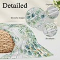 thumbnail image 2 of Green Pillow Covers, Linen Long Throw Pillow Case, Eucalyptus Leaves Holiday Pillow Protector Decorative Cushion Cover for Living Room/Bedroom 12" x 20", 2 of 8
