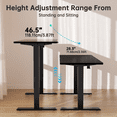 thumbnail image 4 of CHITOOMA 48" x 24" Electric Standing Desk with 4 Memory Preset Heights, Height Adjustable Sit Stand up Desk with Headphone Hook for Home Office, Black, 4 of 9