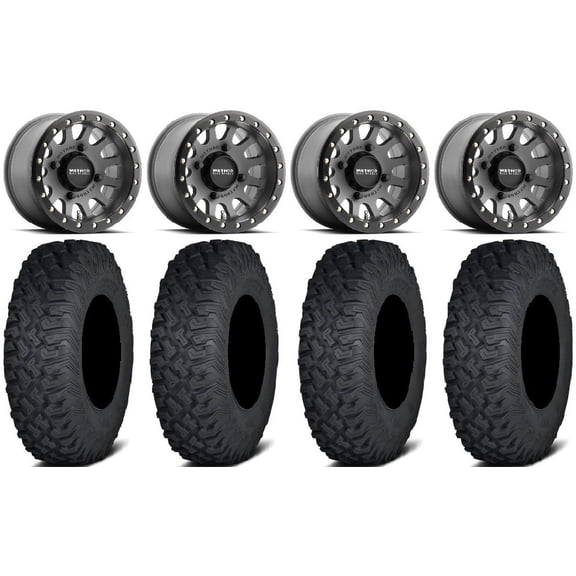 Method 401 Bdlk 15" Wheels Ti 33" Coyote Tires Can-Am Maverick X3 / Honda Pioneer 1000 / Talon