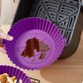 thumbnail image 4 of TIMIFIS Pot en Silicone de Qualité Alimentaire pour Friteuse à Air Chaud, Doublures de Friteuse à Air Faciles à Nettoyer, Plateau de Cuisson en Silicone Réutilisable Rond, Antiadhésif, Accessoires de Four pour Friteuses à Air, 4 of 7