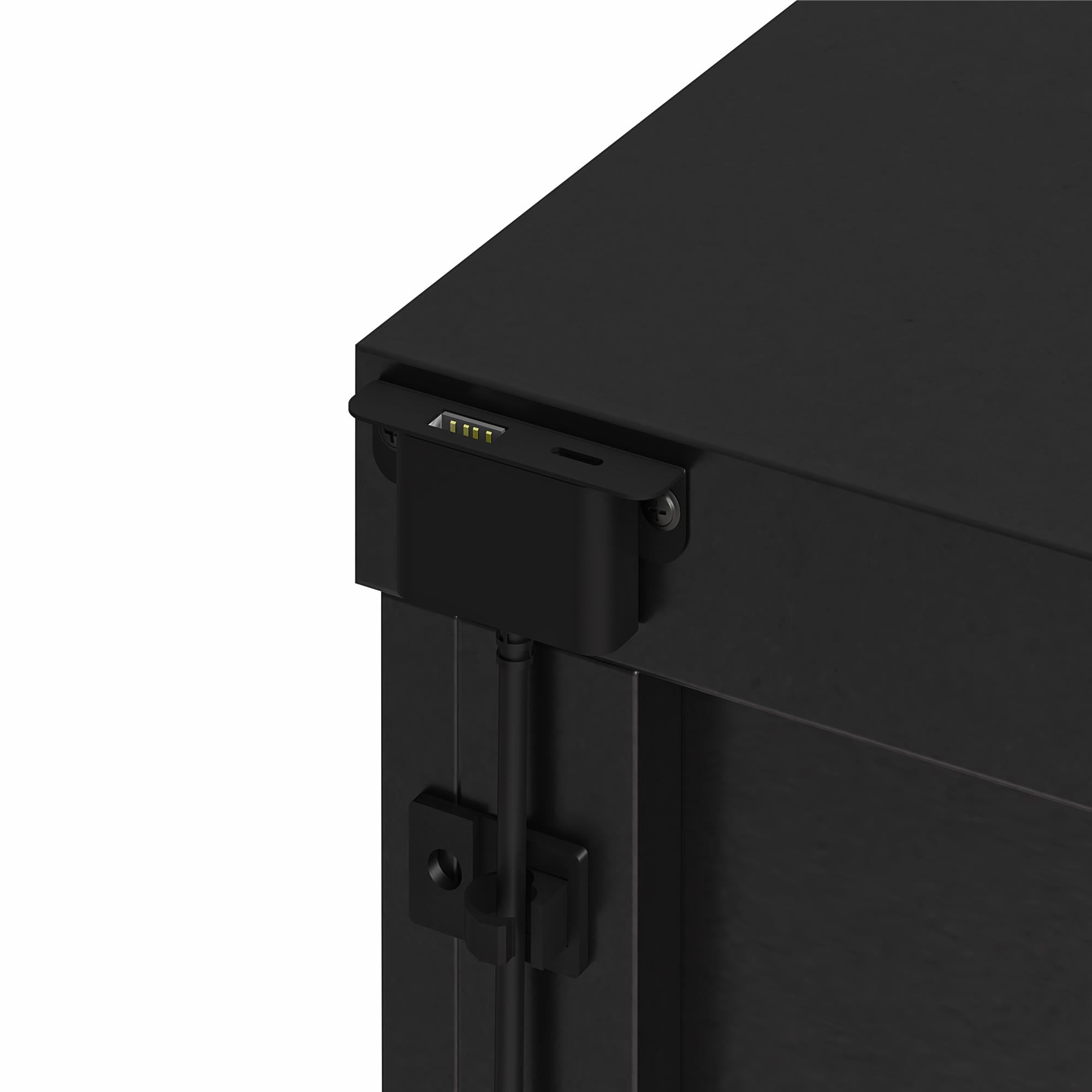 Mainstays Cooper Writing Desk with USB, Flat Black