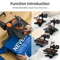 thumbnail image 4 of Simzone Heat Press Machine 11in1 12"x 15"Sublimation Machine, 360° Swing Away Shirt Printing Heat Transfer Machine Digital Industrial-Quality Shirt Pressing Machine for T-Shirt,Hat,Mug,Plate, 4 of 7
