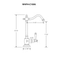thumbnail image 4 of Whitehaus Collection Robinet d'Eau Froide à Point d'Utilisation Toujours Chaud avec Bec Traditionnel, Nickel Poli, 4 of 6