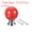 Red, variant on 37x27mm Ceramic Drawer Knobs, 2pack Ball Shape Door Pull Handles with Mounting Screws for Dresser, White
