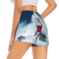 thumbnail image 4 of Picia Circular Lighthouse Pattern Women's 2 in 1 Athletic Running Shorts High Waisted Workout Casual Gym Sweat Shorts with Comfy Liner Zipper Pockets-XX-Large, 4 of 9