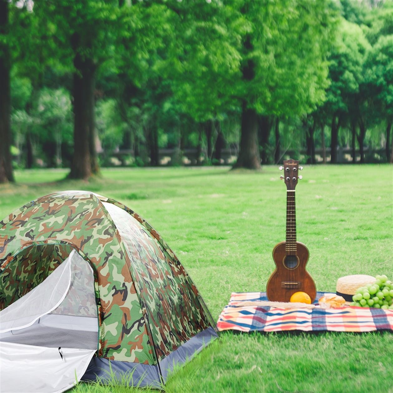 78"x78" Camping Dome Tent for 3-4 Person, Weather Resistant Family Tents with Mesh Vents, Easy Install Waterproof Outdoor Tent with Portable Bag for Backpacking, Camping Hiking
