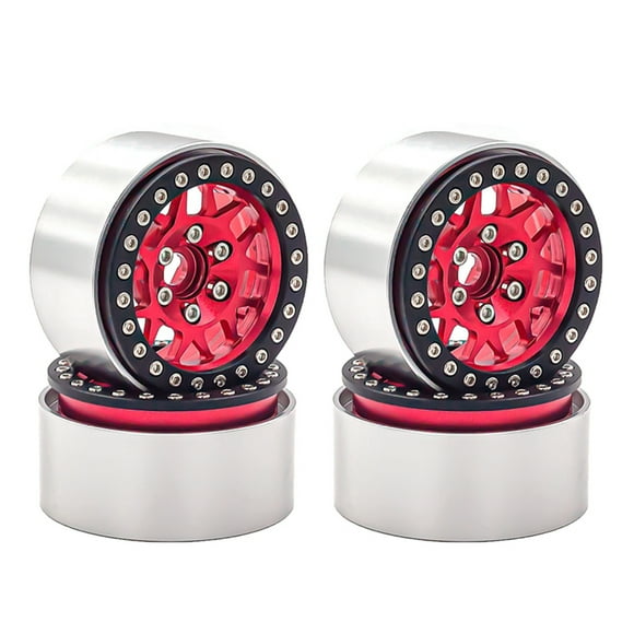Labymos Aluminum Alloy Wheel Rim Beadlock Wheel Rims Hub 4pcs 1.9inch Replacement for 1/10 TRX4