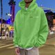 thumbnail image 3 of MHFRRA Sudadera con Capucha con Estampado de Letras para Un Uso Diario Cómodo, Ideal para Salidas Informales y Capas Elegantes Verde, 3 of 5