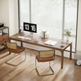 thumbnail image 3 of Tribesigns 78.7 inches Extra Long Computer Desk 2 Person, Extra Wide Double Office lndustrial Writing Workstation with Adjustable Foot Pads for Home Office Table, Brown, 3 of 5