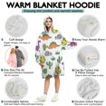 thumbnail image 5 of Wearable Oversized Blanket,White Cactus Dino Eggs Dinosaurs Pattern Wearable Blanket Hoodie for Adults,Cozy Hooded Blankets with Super Pockets,Super Warm Fuzzy Pullover for Women & Men, 5 of 6