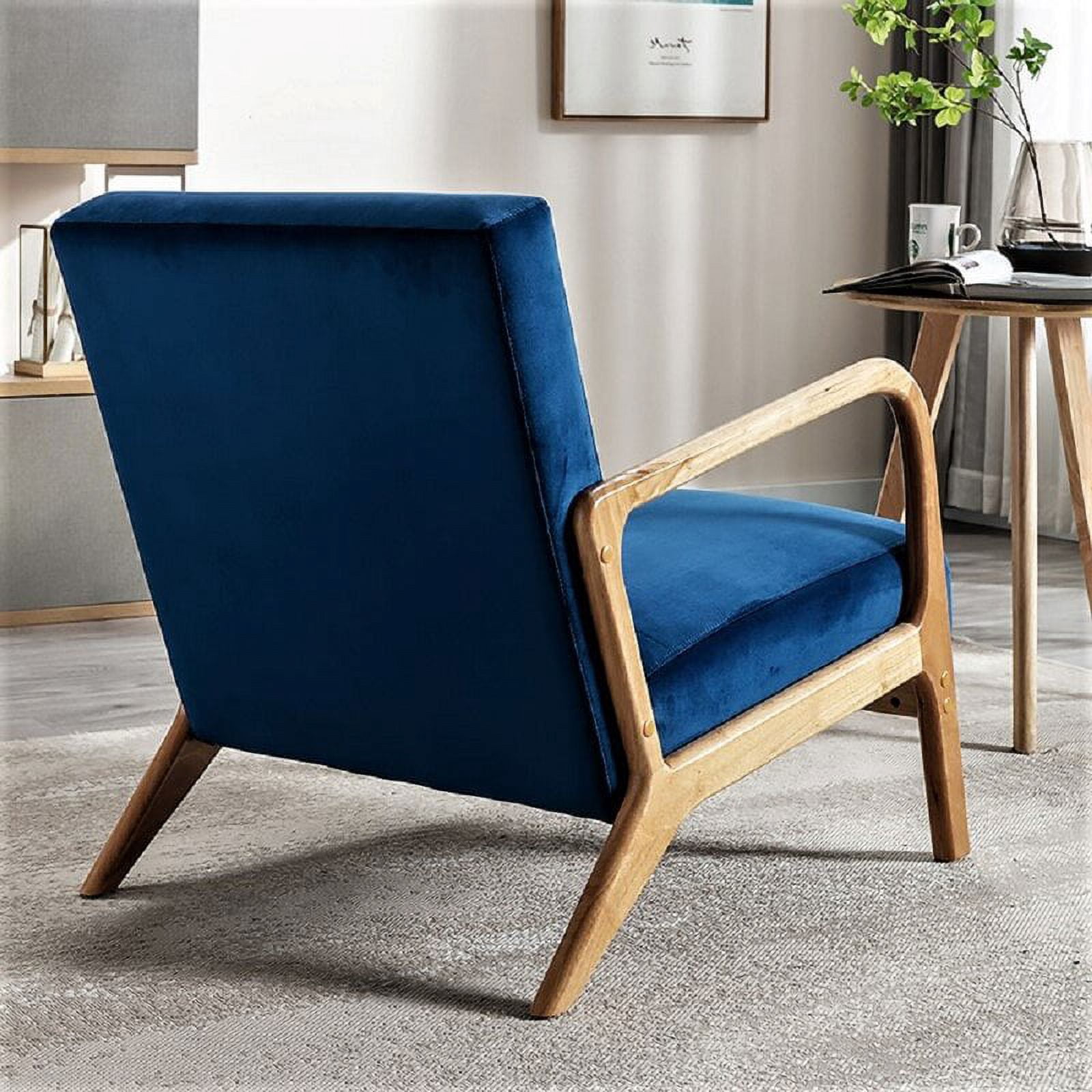 Uspridefurniture Kreindy 25.2'' Wide Velvet Armchair -Blue