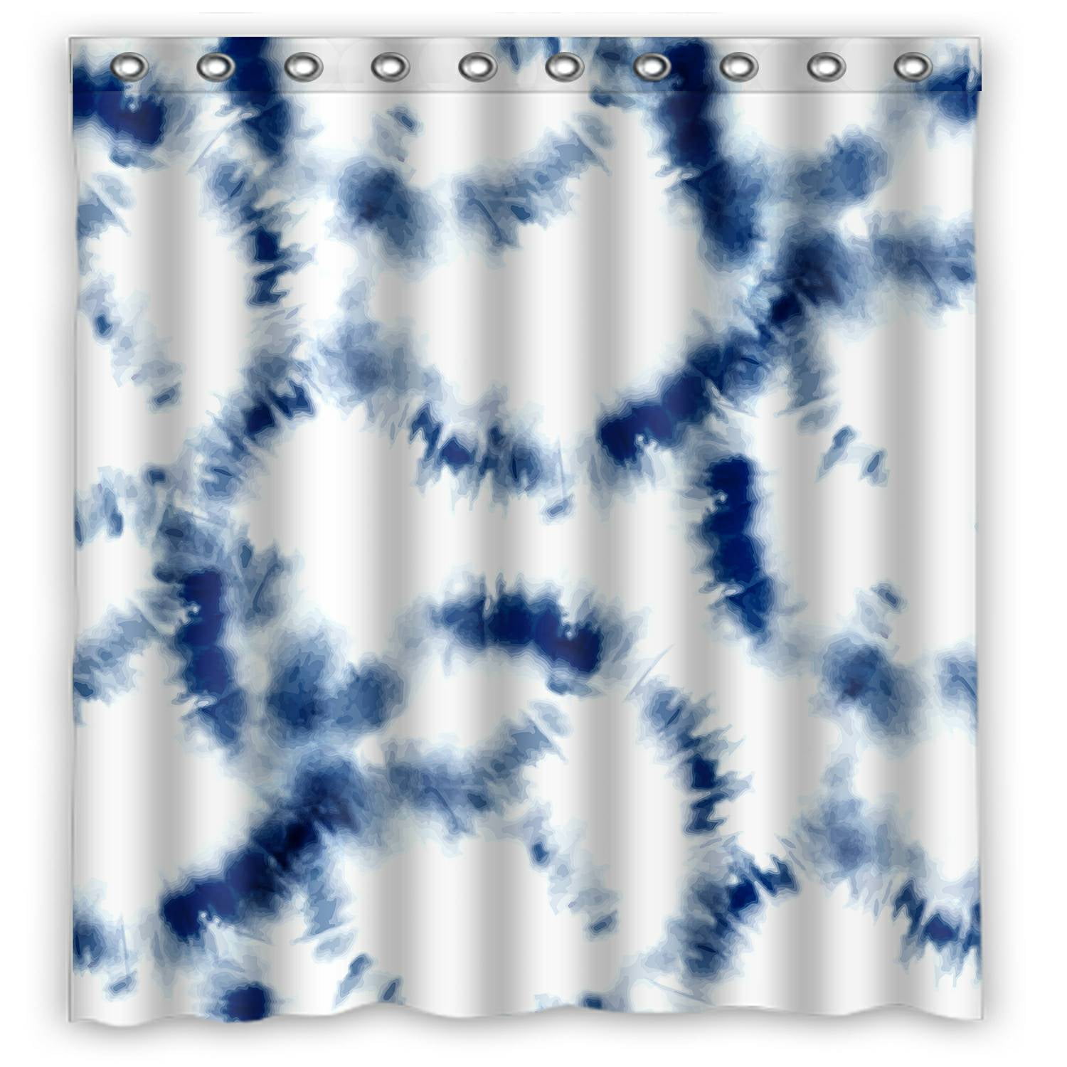 ECZJNT Indigo blue tie dye Shower Curtain Bathroom Waterproof Home