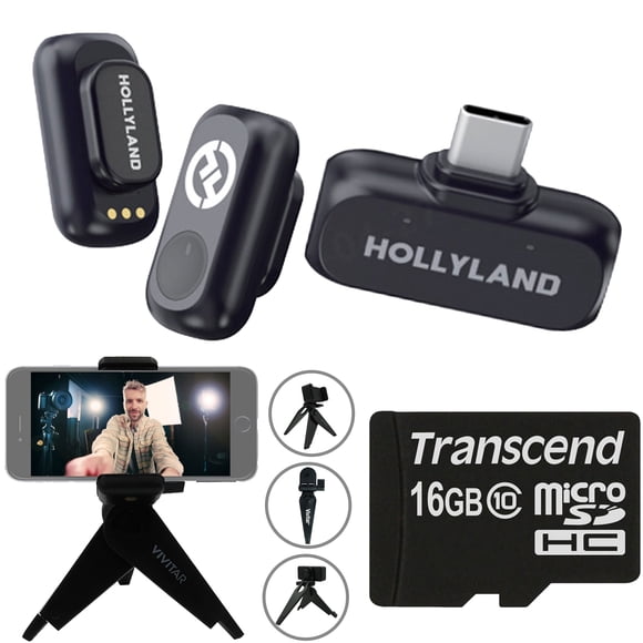 Sistema de micrófono inalámbrico Hollyland LARK A1 Mini Duo para 2 personas
