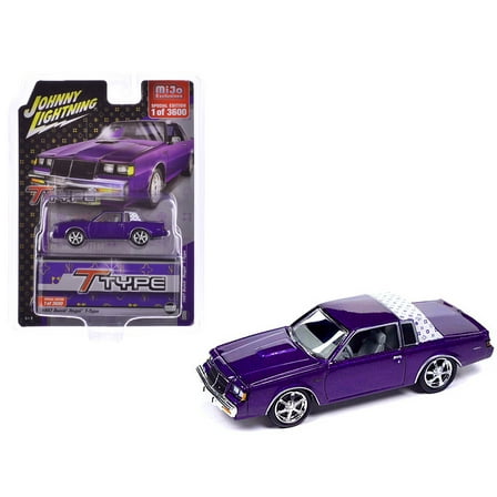 1987 Buick Regal T-Type Purple Metallic Limited Edition to 3600 pieces Worldwide 1/64 Diecast Model Car by Johnny Lightning
