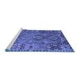 thumbnail image 2 of Ahgly Company Machine Washable Indoor Square Southwestern Blue Country Area Rugs, 8' Square, 2 of 4