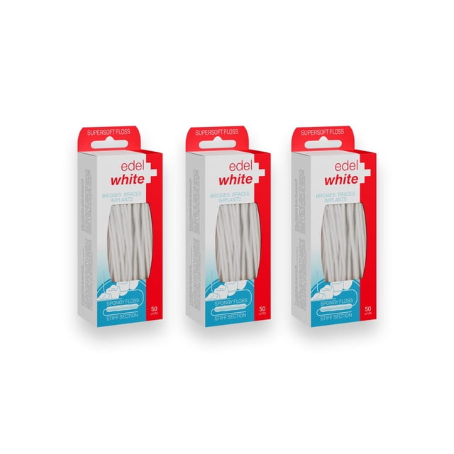 Hilo dental edel+white 50 enhebradores para brackets e implantes