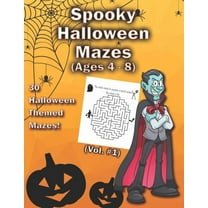 Spooky Halloween Mazes: 30 Halloween Themed Mazes With "Mini-Stories" for Kids Ages 4-8