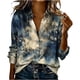 thumbnail image 3 of TaTaai Womens Lightweight Printed Shirt Long Sleeve Round Neck Polyester Casual Blouse Soft Fabric Asian Fit Size Up Gift, 3 of 5
