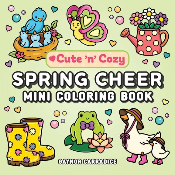 Spring Cheer Mini Coloring Book, 96 pages (Paperback)