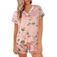 thumbnail image 2 of Puntoco Conjunto de hogar informal de dos piezas con pantalones cortos de manga larga de color sólido para primavera y verano para mujer Puntoco Puntoco-2382, 2 of 7