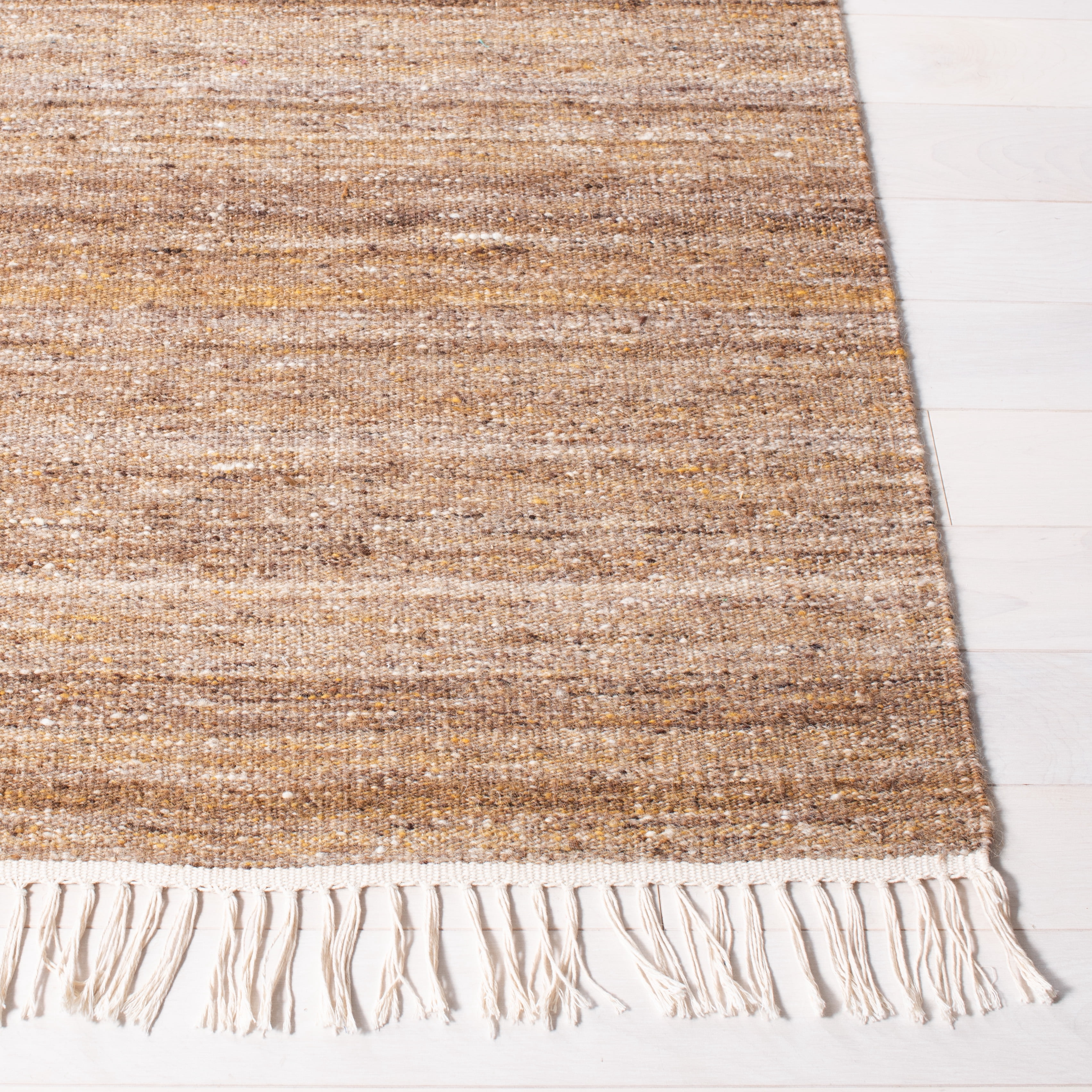 SAFAVIEH Kilim Russell Striped Area Rug, Beige/Yellow, 5' x 8'
