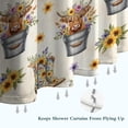 thumbnail image 6 of Beige Highland Cow Bucket Boot Flower Pattern Shower Curtain 36"x72" ,Bathroom Decorative Shower Curtains Set with 12 Hooks,Modern Waterproof Washable Shower Curtain, 6 of 6
