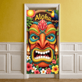 thumbnail image 7 of Colorful Design Tiki Mask Tropical Flowers Banner Hawaiian Party Decoration Aloha Sign for Luau Party Summer Event Indoor Outdoor, 7 of 7