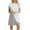 Gray, variant on QLEICOM Women's Casual Color-Blocking Simple T-Shirt Loose Dress Summer Short Sleeve T Shirt Dresses Gray S(US Size: 4