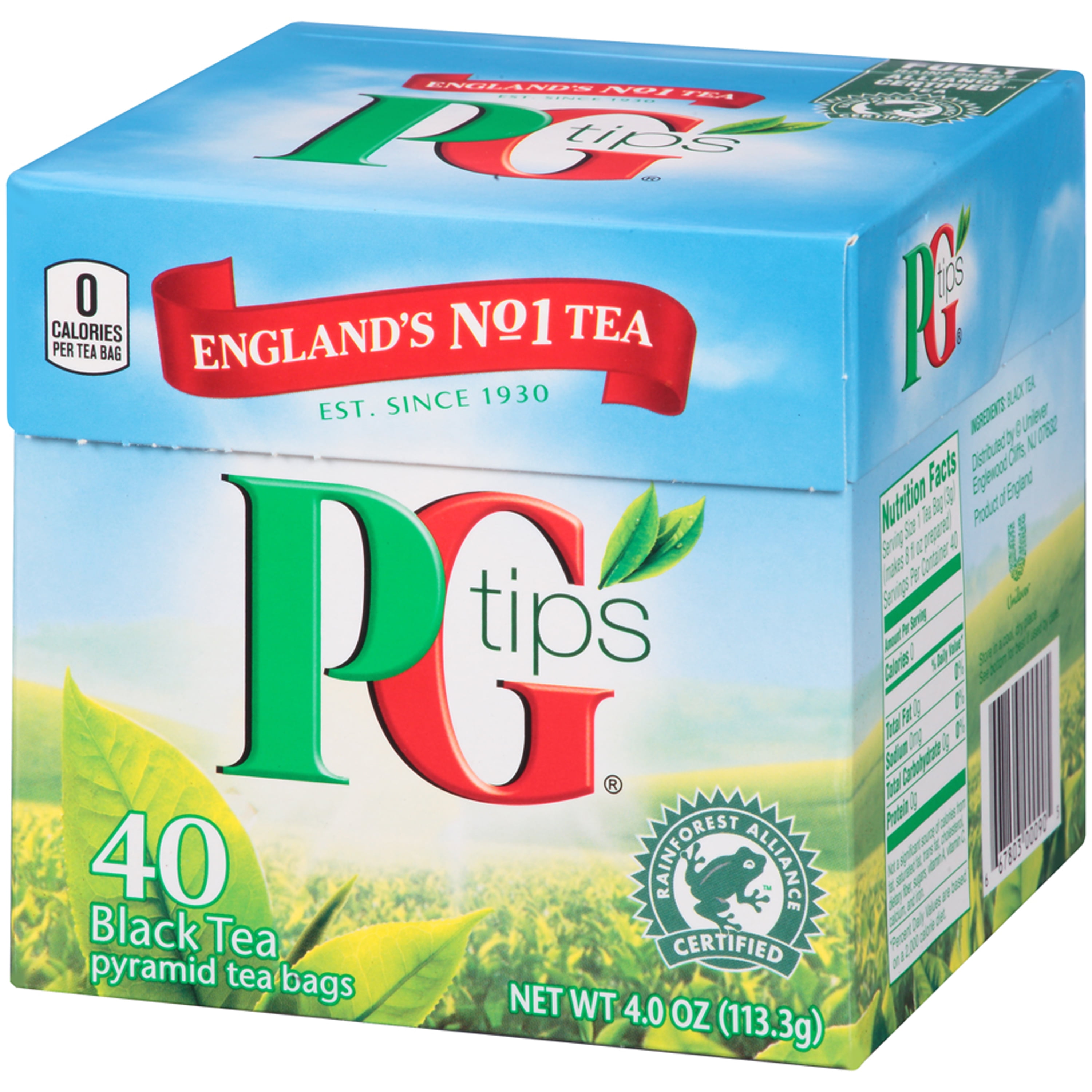 Pg Tips Premium Black Tea Pyramid Bags 40 Ct