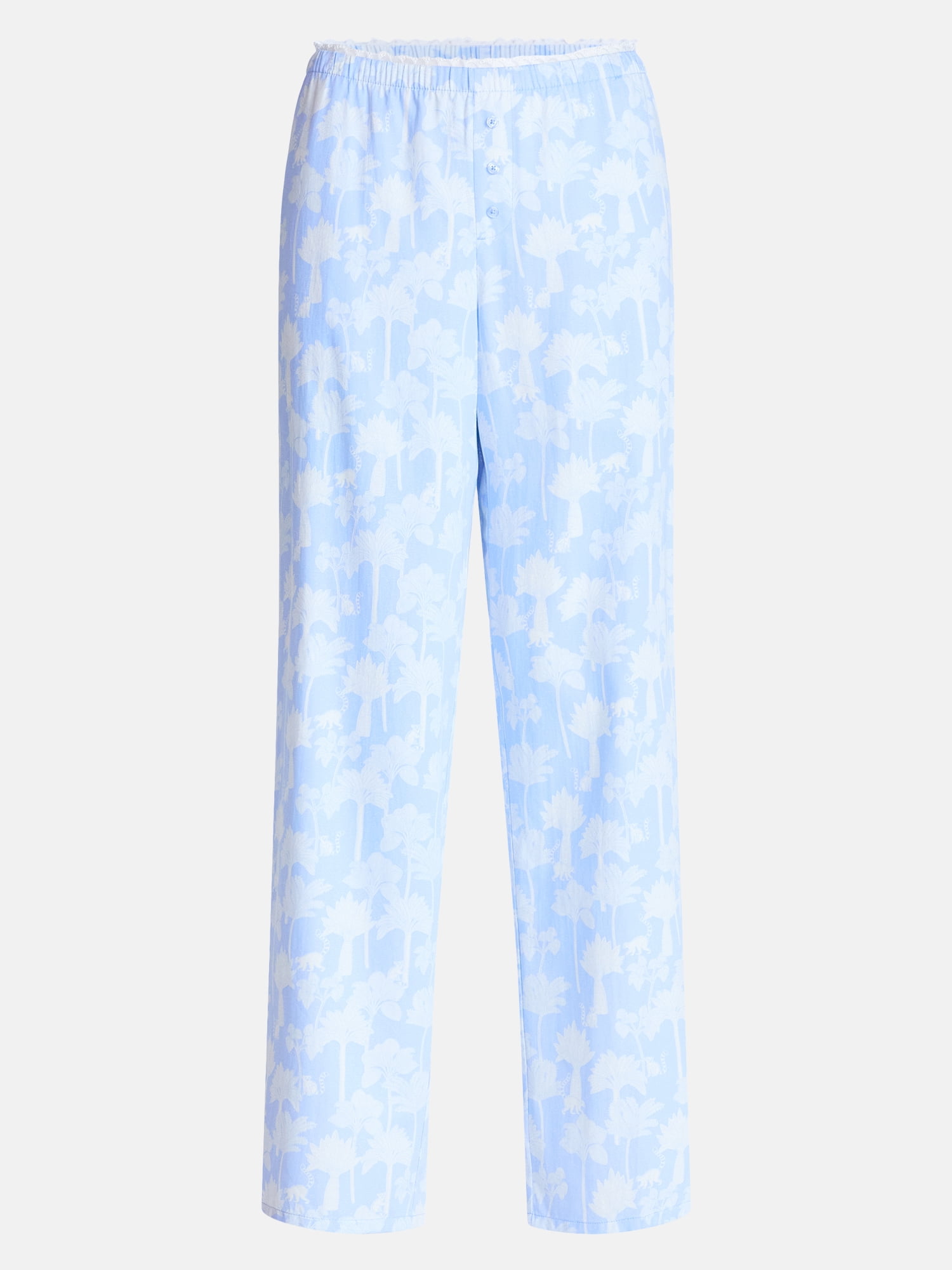 Joyspun Women's Woven Poplin Pajama Pants, Sizes XS to 3X