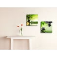 thumbnail image 2 of wall26 Canvas Wall Art - Zen Basalt Stones and Bamboo | Modern Home Decor 2 Panel Canvas Prints Giclee Printing & Ready to Hang - 12"x12" x 2 Panels, 2 of 3