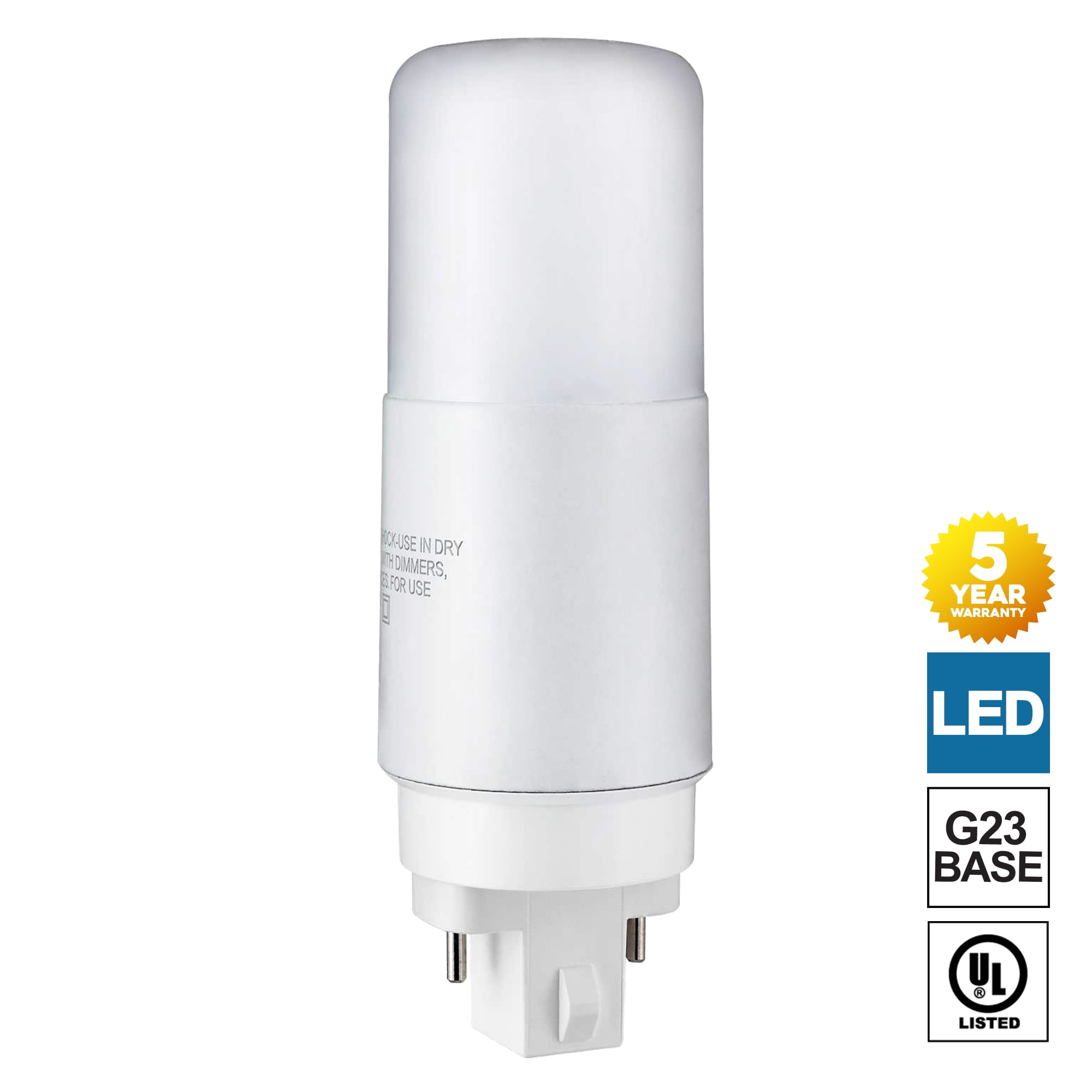 Sunlite G23 LED Bulb, 2-Pin PLV, 7 Watt, Cool White (4000K ...