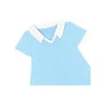 thumbnail image 6 of Girls Dress Sky Blue T-Shirt Basic Top Classic Loose Straight Cotton 10 Years, 6 of 8