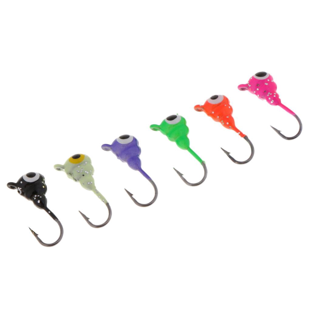 6 Pcs Mini Leurres pour Brochet de Bar Truite Doré Glace Jigging s