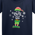 thumbnail image 4 of Inktastic Funny Christmas I'm the Cute Elf with Shoes and Hat Youth T-Shirt, 4 of 5
