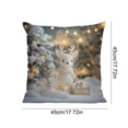 thumbnail image 3 of CaiYueKe Christmas Pillow Cover Holiday Decor Santa Snowman Reindeer Festive Throw Pillowcase Soft Living Room Bedroom Couch Seasonal Home Decorations, 3 of 7