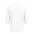 thumbnail image 4 of GrmtClth Crew Neck Three Quarter Sleeve Breathable Solid Pullover Shirt for Men, Plain Loose Fit Summer Daily Walking Tops White S, 4 of 4
