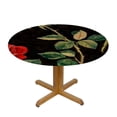 thumbnail image 3 of Patifu Roses Round Tablecloth, Stain-Resistant and Washable, Ideal for Indoor and Outdoor Use, 100% Polyester Fabric, Table Cover for Restaurants, Weddings, Parties 46"-50, 3 of 8
