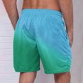 thumbnail image 4 of Tungbrin Men's Summer Shorts 2025 Trendy Gradient Color Quick Dry Beach Shorts Big and Talls Drawstring Swim Trunks, 4 of 5