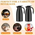 thumbnail image 3 of 2 Pcs Thermal Coffee Carafe Insulated Stainless Steel Coffee Carafe for Hot Liquid Vacuum Thermal Pot Creamer Pitcher Dispenser with Brushes Keeping Hot Water Milk(Black), 3 of 13