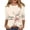 #1122401D-Beige, variant on Fabrcox Easter Tshirts Shirts for Women Bunny Rabbit Graphic Crew Neck Women's 3/4 Sleeve Shirts Spring Summer Plus Size Tops for Women