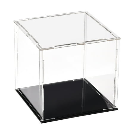 Uxcell Acrylic Clear Display Case Box Dustproof Protection Showcase Cube Collectibles Show Box 3.9x3.9x3.9inch