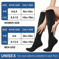 thumbnail image 2 of 3 Pairs Compression Socks For Women Men, Knee High Compression Stockings, Pressure Socks For Nurses Flying Travel, 2 of 5